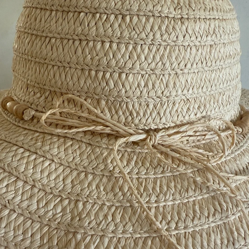 Panama Jack sun hat summer paper braid straw hat wide brim natural